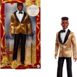 Barbie Signature Holiday Ken in Gold and Black